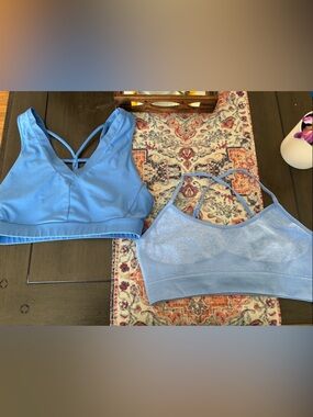 Avia Light Blue Women’s Sports Bras - Set of 2